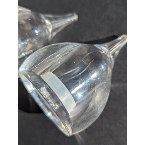 1960's Guzzini Teardrop Salt & Pepper Shakers in Clear Lucite by Luigi Massoni - Picture 4 of 5